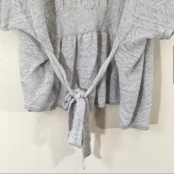 Anthropologie Pravin Tie Front Kimono Sweater Grey - Picture 6 of 10